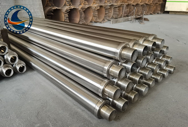 SS304 Vee자형 프로파일 와이어 쐐기 와이어 스크린 필터 파이프